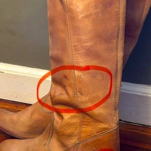 Frye leather camel color boots! Size 7